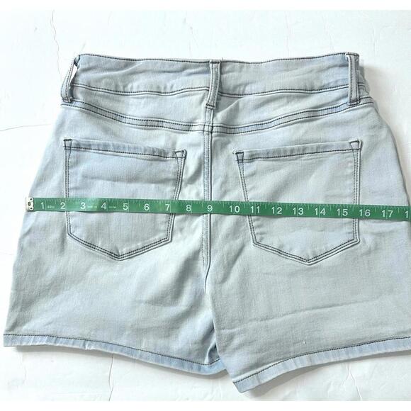 NINE WEST Light Blue High Rise Denim Shorts with Buttons Front Women's Shorts 4 - Picture 14 of 14